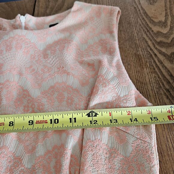 Windsor JR Women’s Light Pink Floral Lace Sleeveless Ruffle-Hem Dress Size Large - Picture 2 of 8